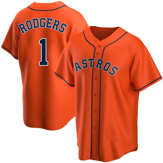 Men's Brendan Rodgers Houston Astros Replica Orange Alternate Jersey