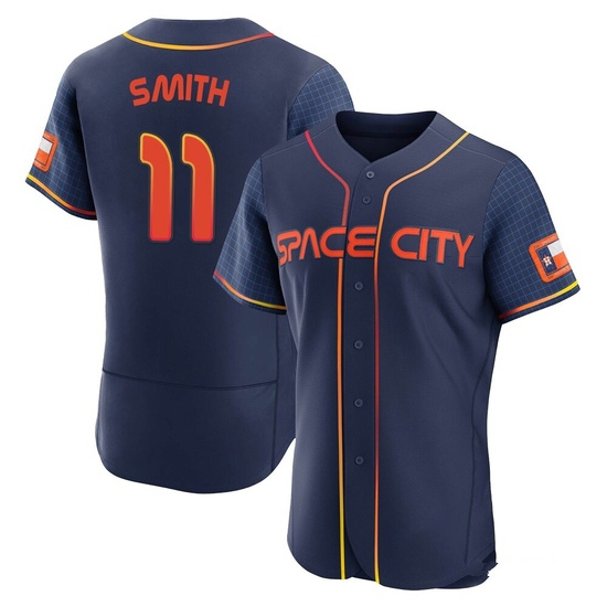 Men's Cam Smith Houston Astros Authentic Navy 2022 City Connect Jersey