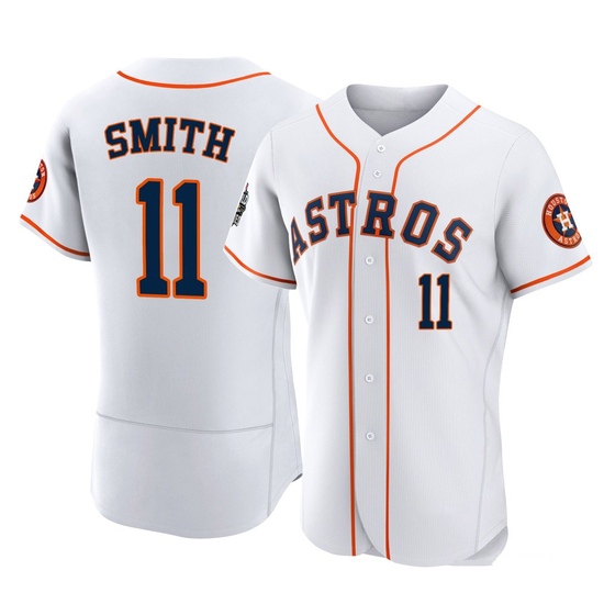 Men's Cam Smith Houston Astros Authentic White 2022 World Series Home Jersey