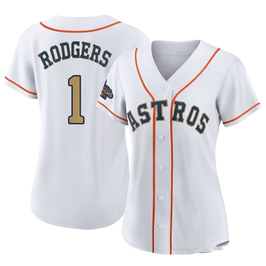 Women's Brendan Rodgers Houston Astros Authentic Gold White 2023 Collection Jersey