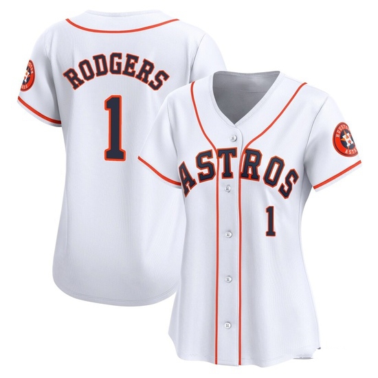 Women's Brendan Rodgers Houston Astros Limited White Home Jersey