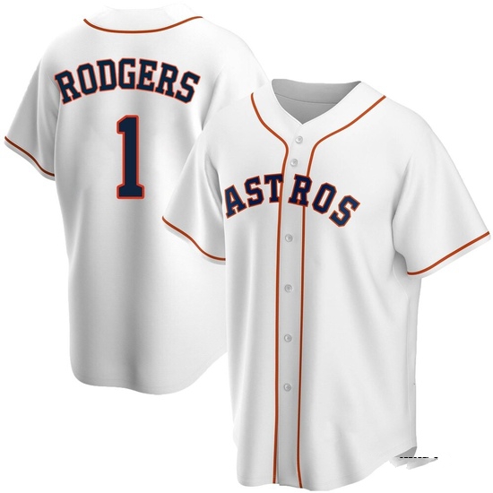 Youth Brendan Rodgers Houston Astros Replica White Home Jersey