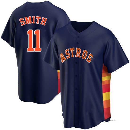 Youth Cam Smith Houston Astros Replica Navy Alternate Jersey