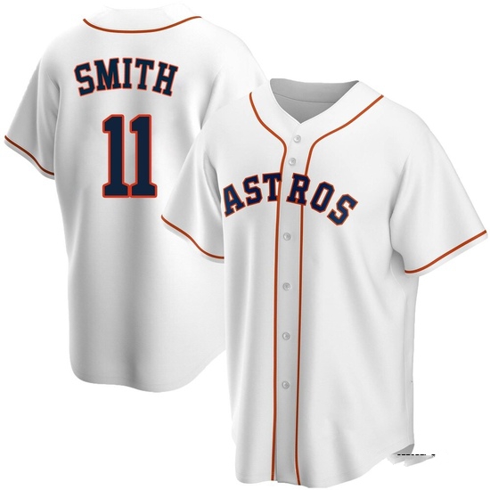 Youth Cam Smith Houston Astros Replica White Home Jersey