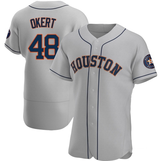 Men's Steven Okert Houston Astros Authentic Gray Road Jersey