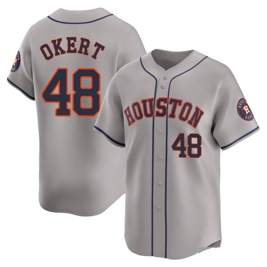 Men's Steven Okert Houston Astros Limited Gray Away Jersey