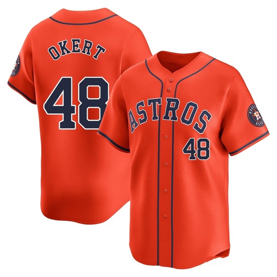 Men's Steven Okert Houston Astros Limited Orange Alternate Jersey