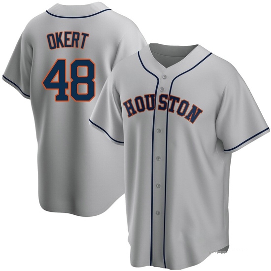 Men's Steven Okert Houston Astros Replica Gray Road Jersey