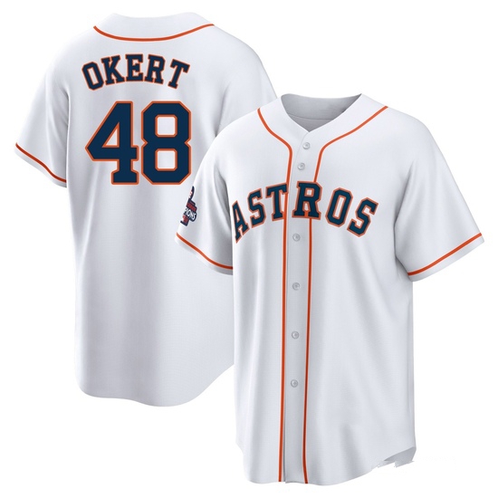 Men's Steven Okert Houston Astros Replica White 2022 World Series Champions Home Jersey