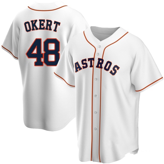 Men's Steven Okert Houston Astros Replica White Home Jersey