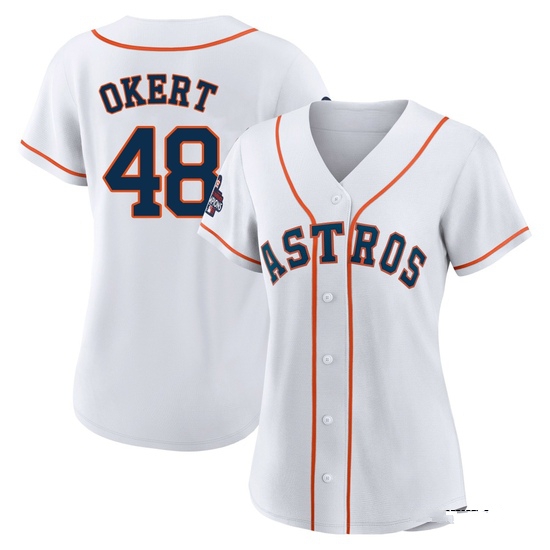 Women's Steven Okert Houston Astros Replica White 2022 World Series Champions Home Jersey