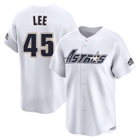 Men's Carlos Lee Houston Astros Limited White Throwback Cooperstown Collection Jersey