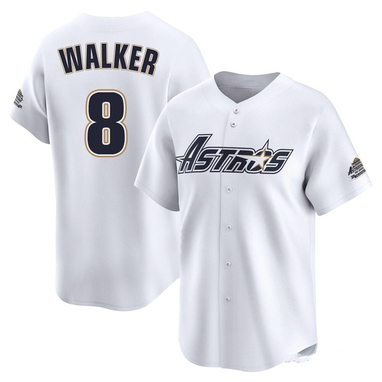 Men's Christian Walker Houston Astros Limited White Throwback Cooperstown Collection Jersey