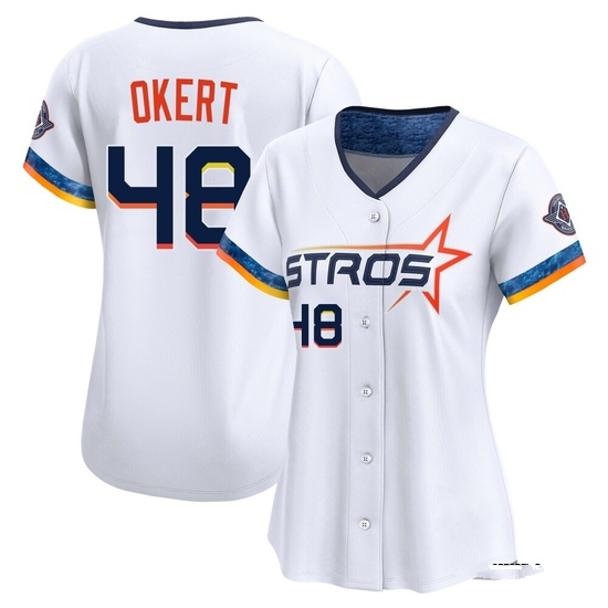 Women's Steven Okert Houston Astros Limited White 2025 City Connect Jersey