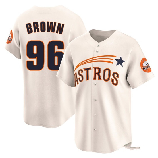 Youth Aaron Brown Houston Astros Limited Brown Cream Throwback Cooperstown Collection Jersey