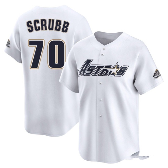 Youth Andre Scrubb Houston Astros Limited White Throwback Cooperstown Collection Jersey