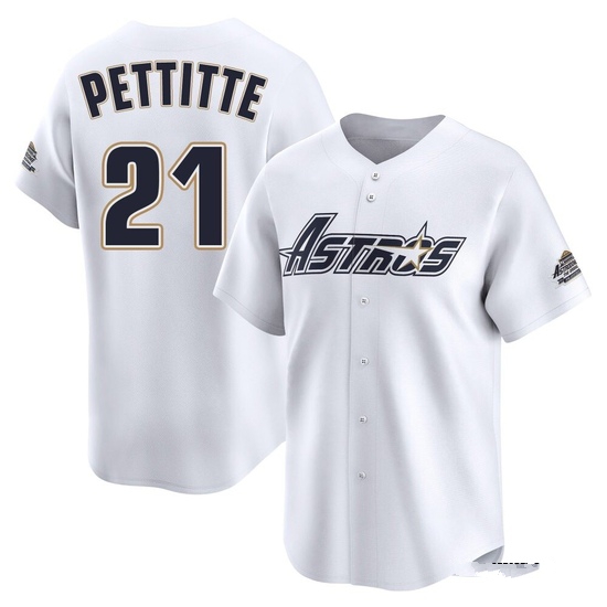 Youth Andy Pettitte Houston Astros Limited White Throwback Cooperstown Collection Jersey