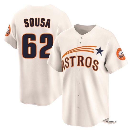 Youth Bennett Sousa Houston Astros Limited Cream Throwback Cooperstown Collection Jersey