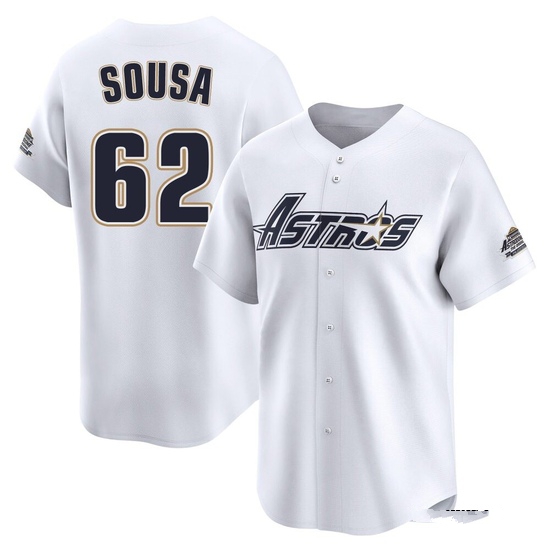 Youth Bennett Sousa Houston Astros Limited White Throwback Cooperstown Collection Jersey