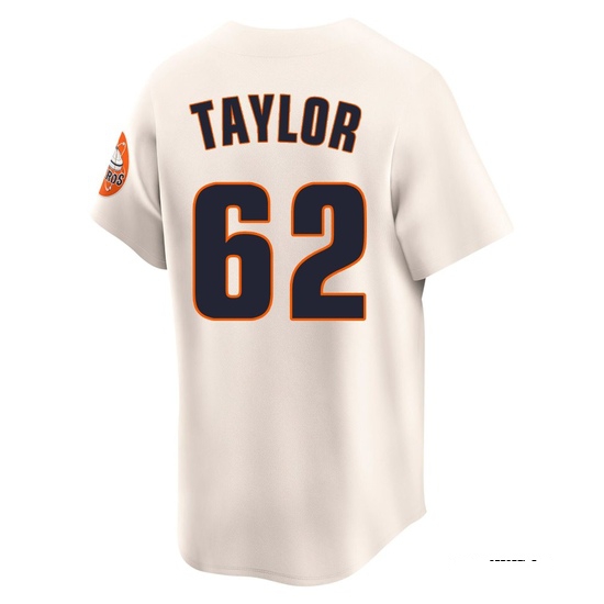 Youth Blake Taylor Houston Astros Limited Cream Throwback Cooperstown Collection Jersey - Image 3