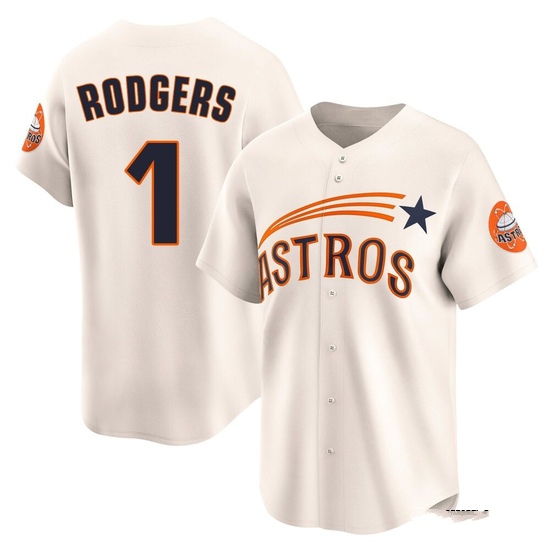Youth Brendan Rodgers Houston Astros Limited Cream Throwback Cooperstown Collection Jersey