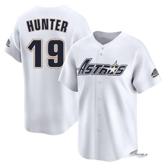 Youth Brian Hunter Houston Astros Limited White Throwback Cooperstown Collection Jersey