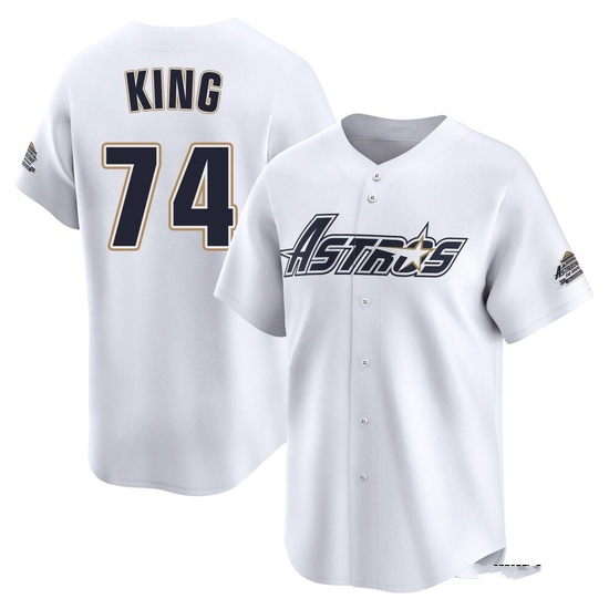 Youth Bryan King Houston Astros Limited White Throwback Cooperstown Collection Jersey