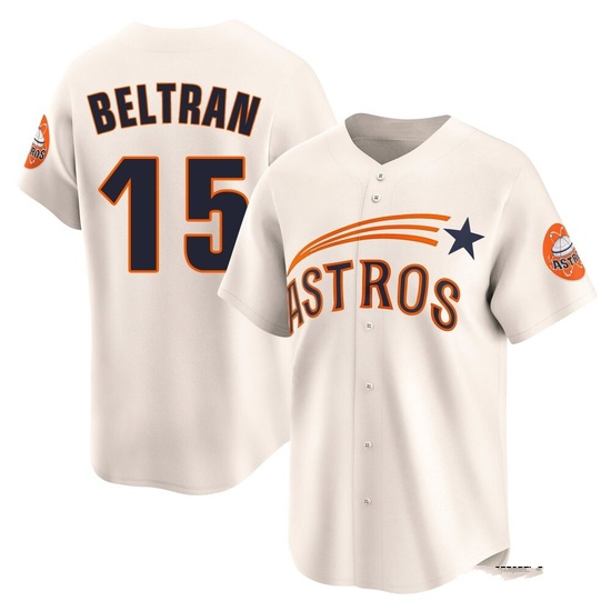 Youth Carlos Beltran Houston Astros Limited Cream Throwback Cooperstown Collection Jersey