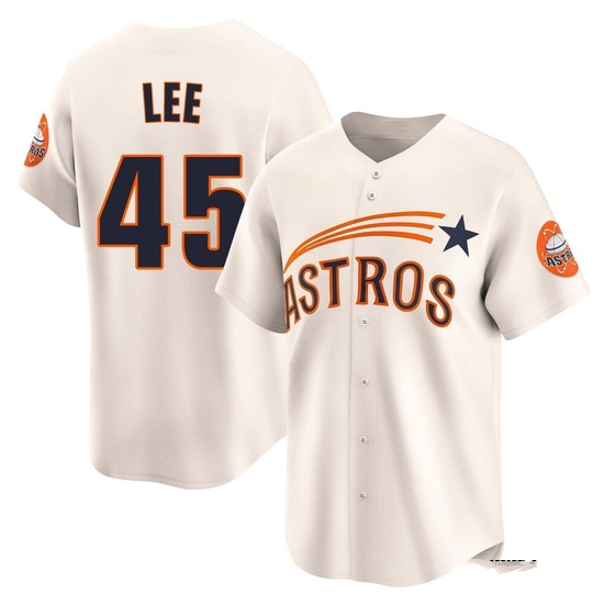 Youth Carlos Lee Houston Astros Limited Cream Throwback Cooperstown Collection Jersey