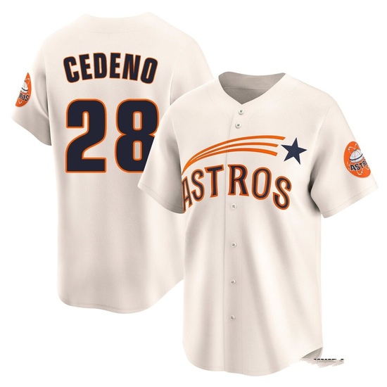 Youth Cesar Cedeno Houston Astros Limited Cream Throwback Cooperstown Collection Jersey