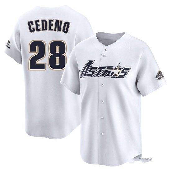 Youth Cesar Cedeno Houston Astros Limited White Throwback Cooperstown Collection Jersey