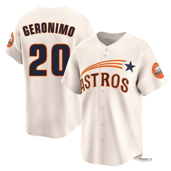 Youth Cesar Geronimo Houston Astros Limited Cream Throwback Cooperstown Collection Jersey