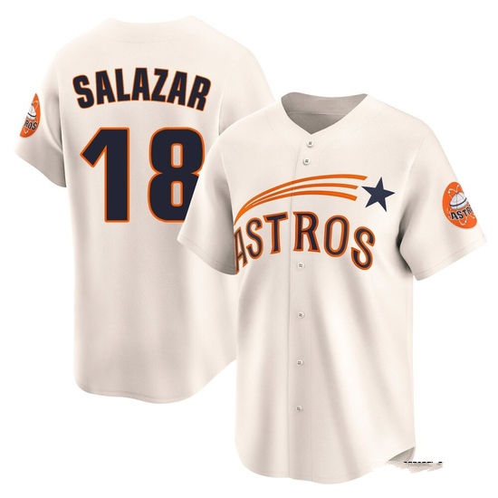 Youth Cesar Salazar Houston Astros Limited Cream Throwback Cooperstown Collection Jersey