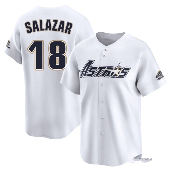 Youth Cesar Salazar Houston Astros Limited White Throwback Cooperstown Collection Jersey