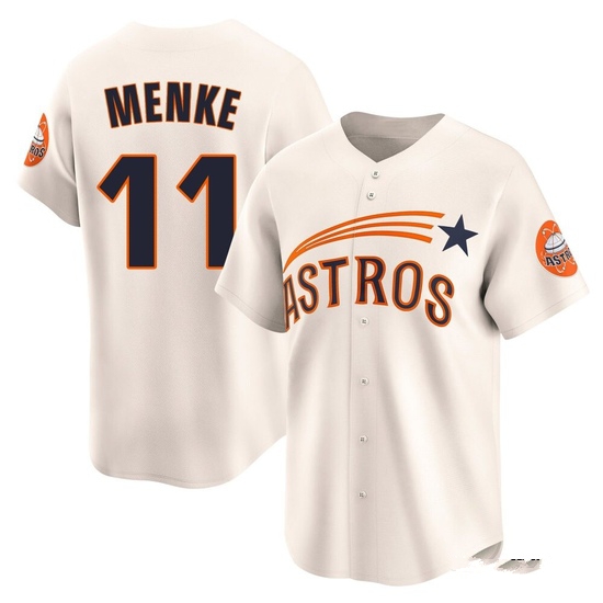Men's Denis Menke Houston Astros Limited Cream Throwback Cooperstown Collection Jersey