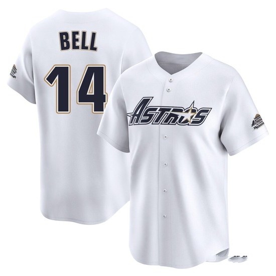 Men's Derek Bell Houston Astros Limited White Throwback Cooperstown Collection Jersey