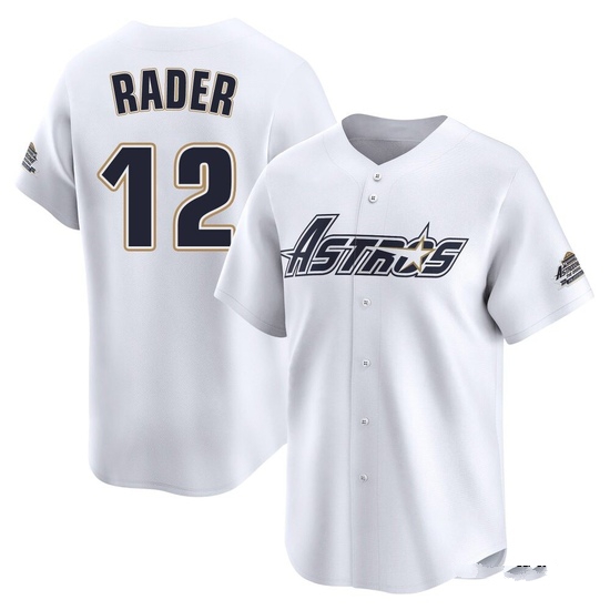 Men's Doug Rader Houston Astros Limited White Throwback Cooperstown Collection Jersey