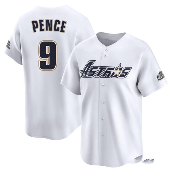 Men's Hunter Pence Houston Astros Limited White Throwback Cooperstown Collection Jersey