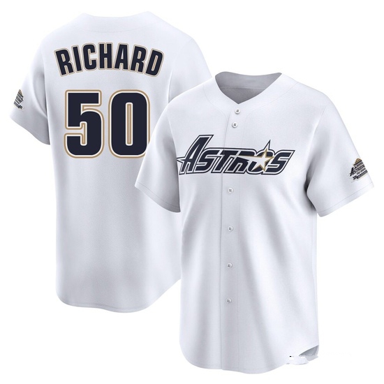 Men's J.R. Richard Houston Astros Limited White Throwback Cooperstown Collection Jersey