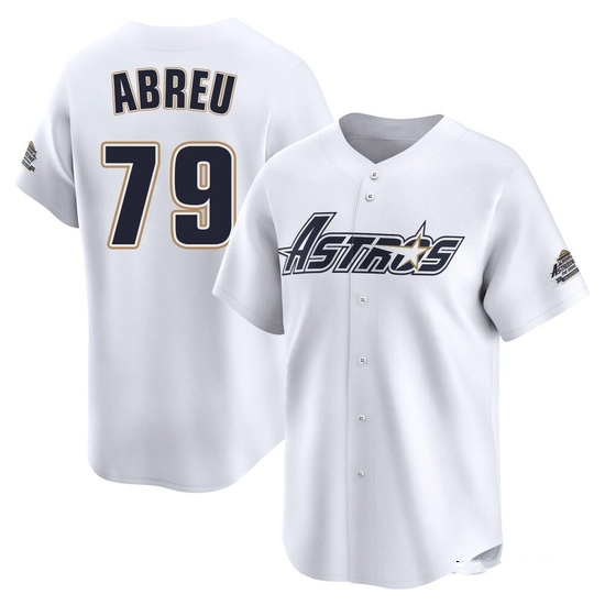 Men's Jose Abreu Houston Astros Limited White Throwback Cooperstown Collection Jersey