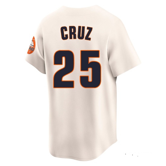 Men's Jose Cruz Jr. Houston Astros Limited Cream Throwback Cooperstown Collection Jersey - Image 3