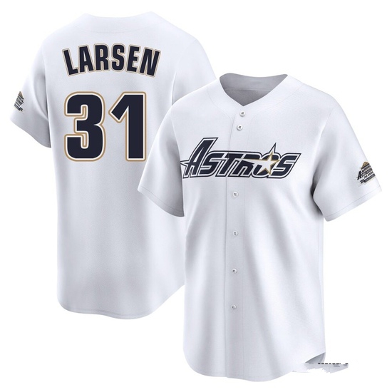 Youth Don Larsen Houston Astros Limited White Throwback Cooperstown Collection Jersey