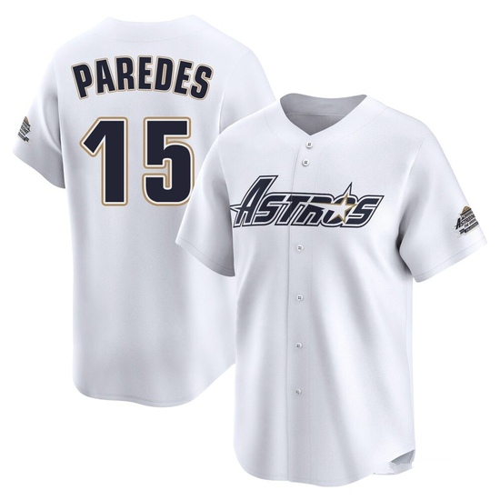 Youth Isaac Paredes Houston Astros Limited White Throwback Cooperstown Collection Jersey