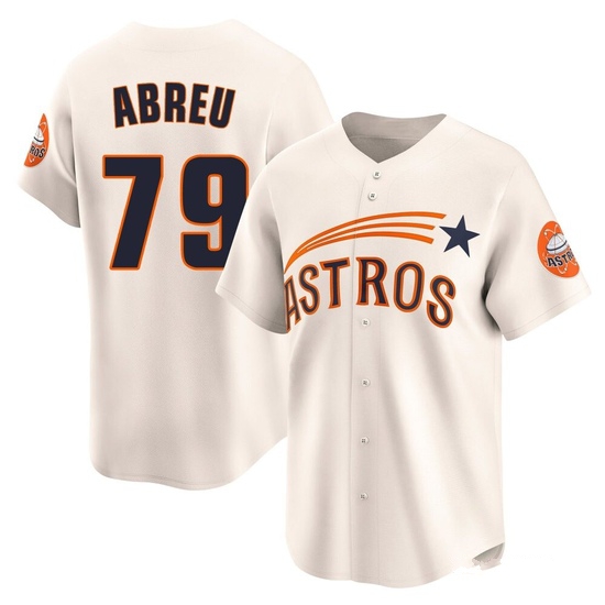 Youth Jose Abreu Houston Astros Limited Cream Throwback Cooperstown Collection Jersey
