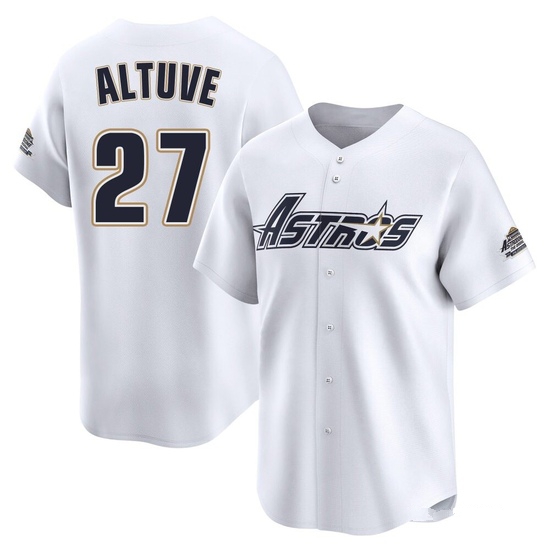 Youth Jose Altuve Houston Astros Limited White Throwback Cooperstown Collection Jersey