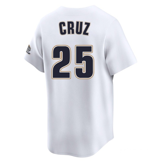 Youth Jose Cruz Jr. Houston Astros Limited White Throwback Cooperstown Collection Jersey - Image 3
