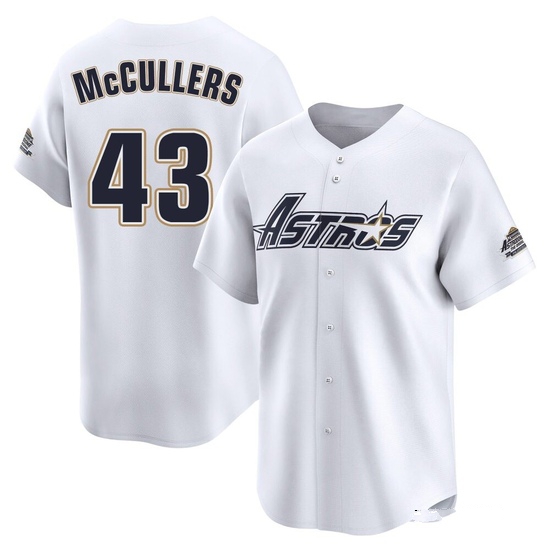 Men's Lance McCullers Jr. Houston Astros Limited White Throwback Cooperstown Collection Jersey