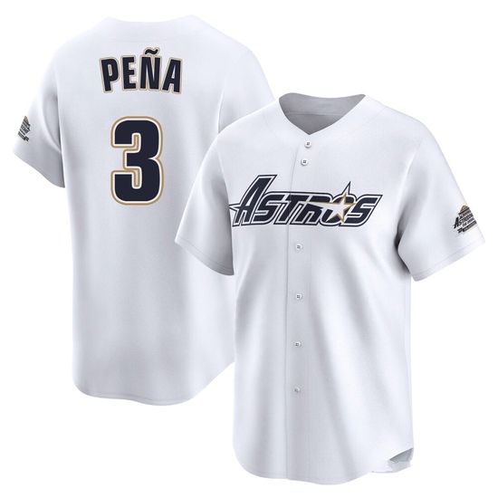 Youth Jeremy Pena Houston Astros Limited White Throwback Cooperstown Collection Jersey