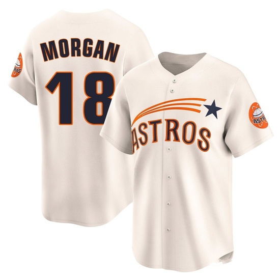 Youth Joe Morgan Houston Astros Limited Cream Throwback Cooperstown Collection Jersey