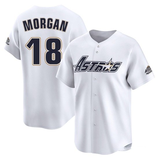 Youth Joe Morgan Houston Astros Limited White Throwback Cooperstown Collection Jersey